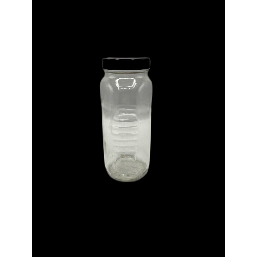 Vintage Owen's- Illinois Glass Company Honey Jar Ribbed Sides And Lid